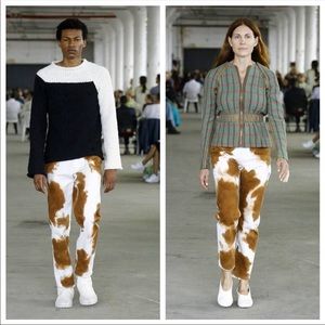 Eckhaus Latta El Jean cow print